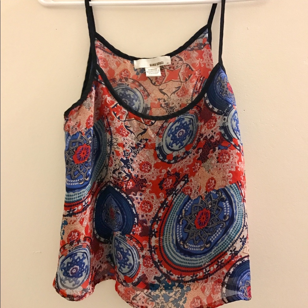 Flowy Boho Print Tank