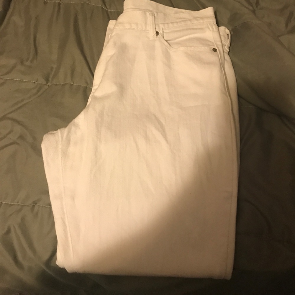 Old Navy Flirt Boot-cut White Jeans Size 18