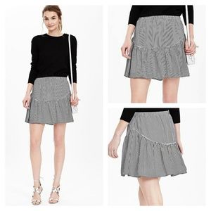 Banana Republic Stripe Embroidered Skirt