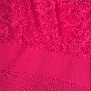 bebe Pink Lace Bandage Dress