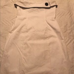 White Strapless dress