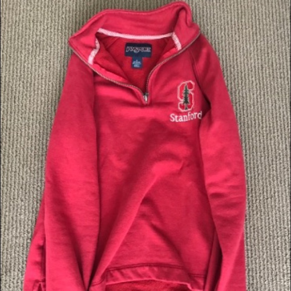 Jansport red zip pullover