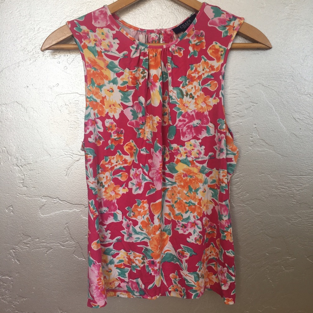 Chaps Pink Floral Tank