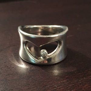 Movado Heart with Diamond Ring size 7