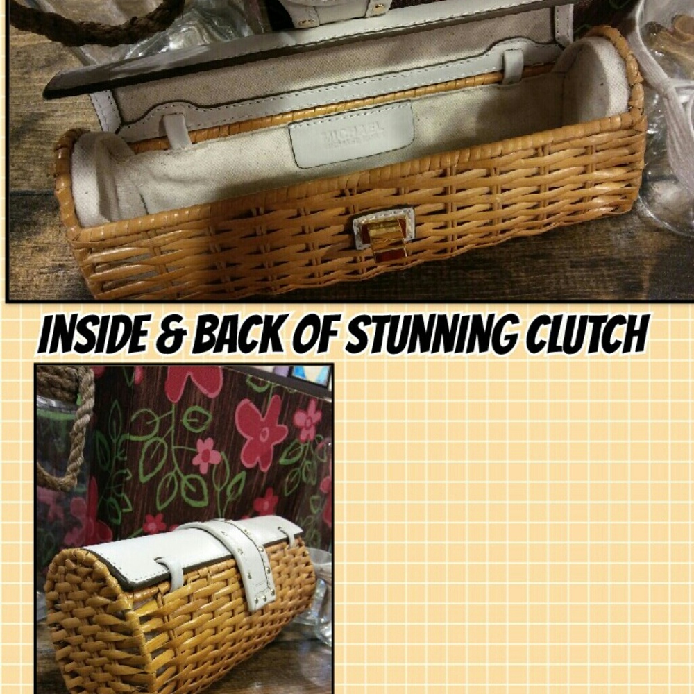 Vintage Michael Kors Wicker Clutch - Picture 3 of 3