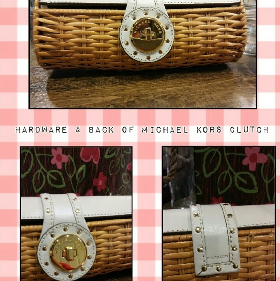 Vintage Michael Kors Wicker Clutch - Picture 2 of 3