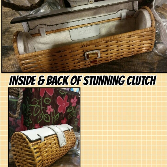 Vintage Michael Kors Wicker Clutch - Picture 3 of 3