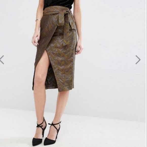 reflective wrap skirt