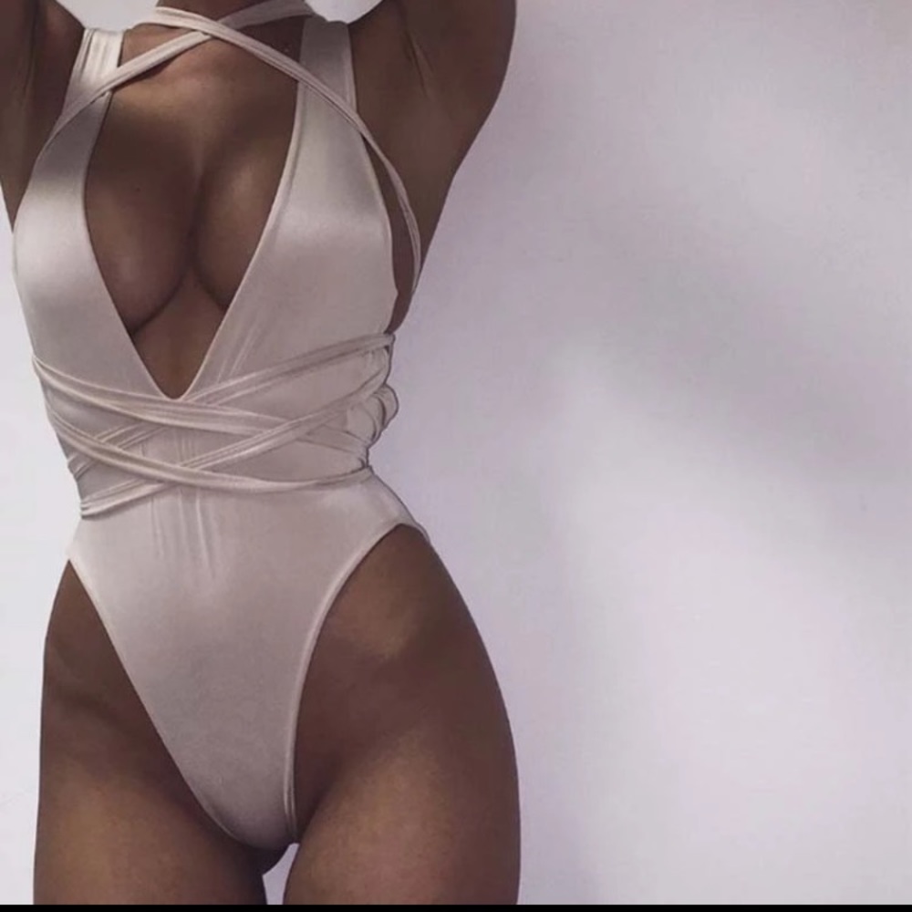 Pink Tie Bodysuit