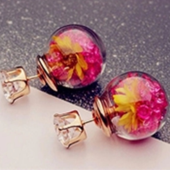 Brand New Studded Rhinestone Ball Earrings! 2 Sets - Picture 6 of 8