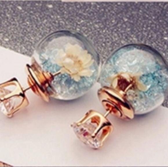 Brand New Studded Rhinestone Ball Earrings! 2 Sets - Picture 7 of 8