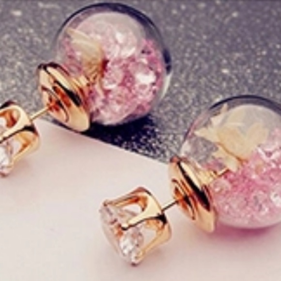 Brand New Studded Rhinestone Ball Earrings! 2 Sets - Picture 8 of 8