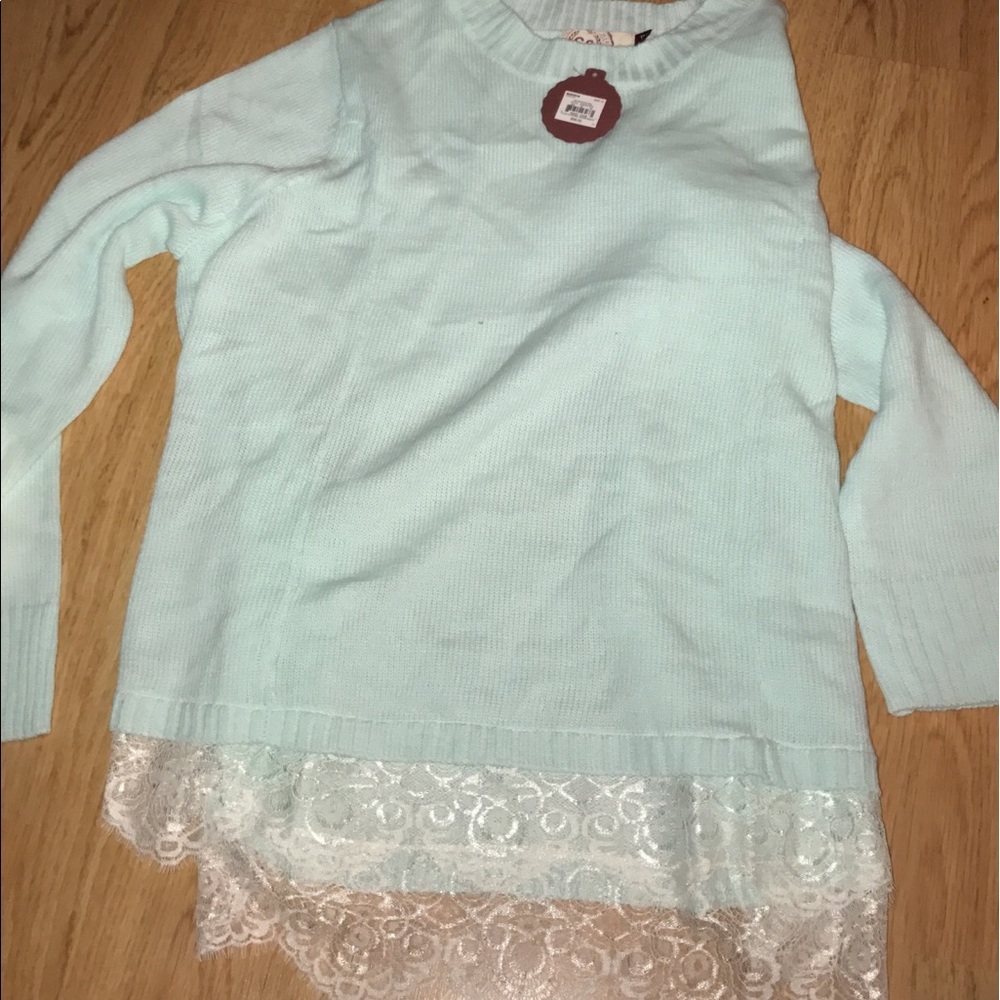 SO long sleeve lace sweater
