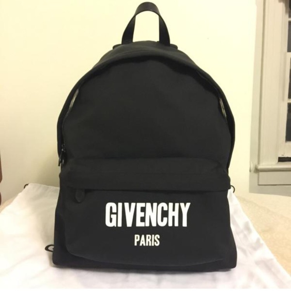 Givenchy black canvas backpack