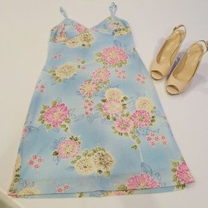 Blue Floral Summer Dress