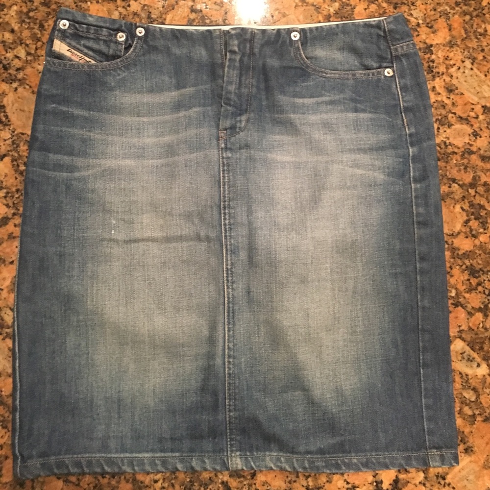 Vintage Diesel midi skirt in denim