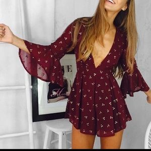 Cherry Gold Romper