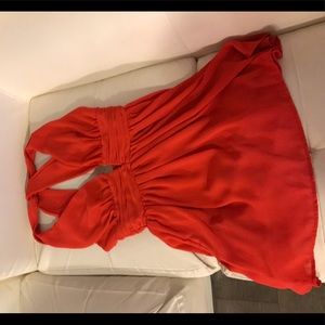 Mini sexy red/orange dress.
