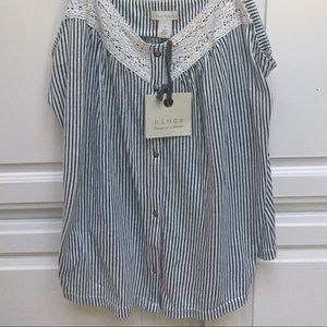 Hinge Button Front Stripe Camisole