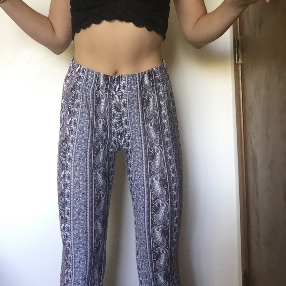 LF Purple Paisley Bell Bottoms