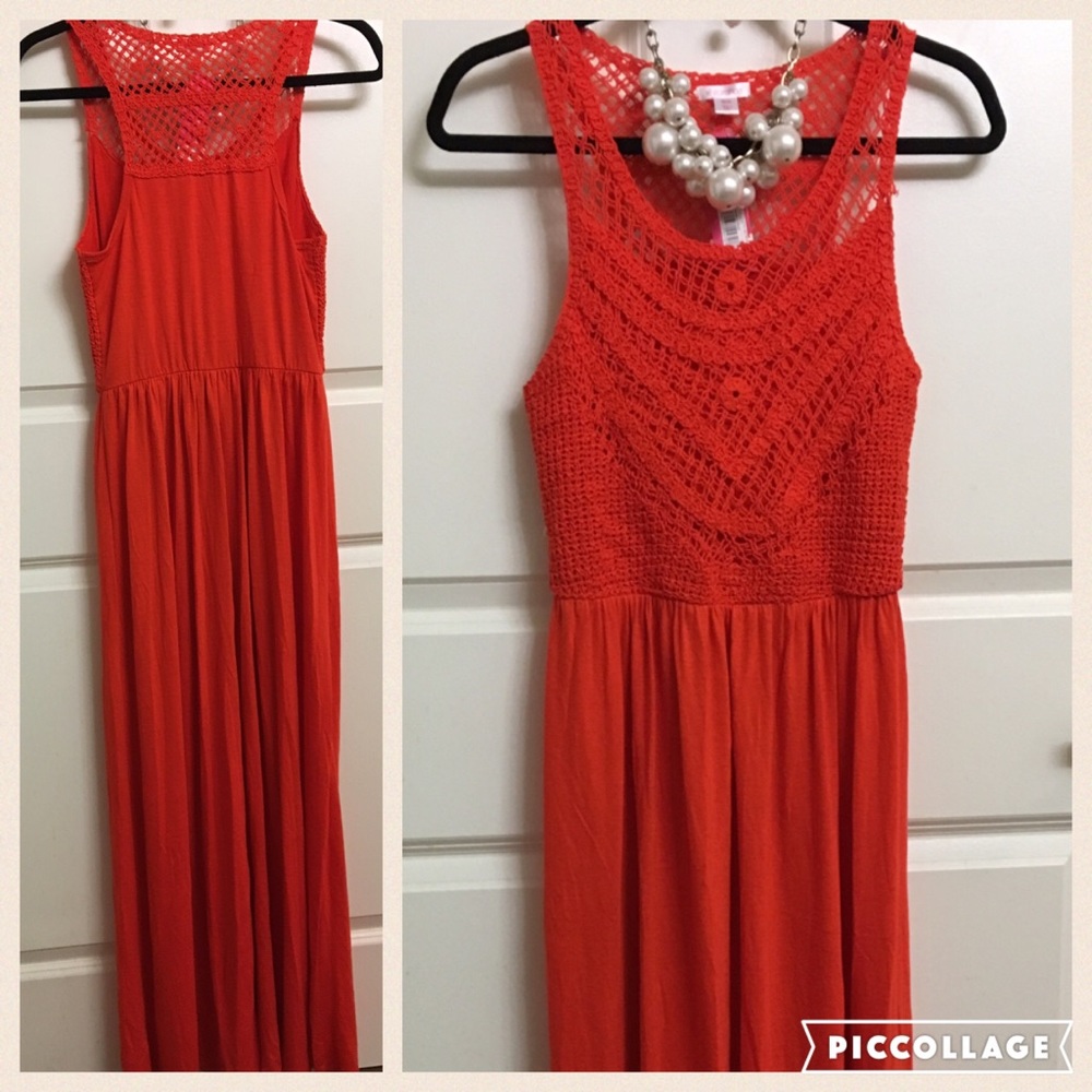 NWT Orange game day maxi dress