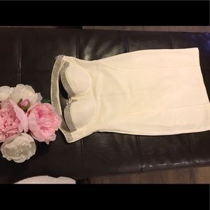 White strapless dress