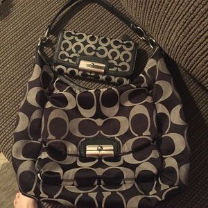 Authentic coach purse and matching wallet