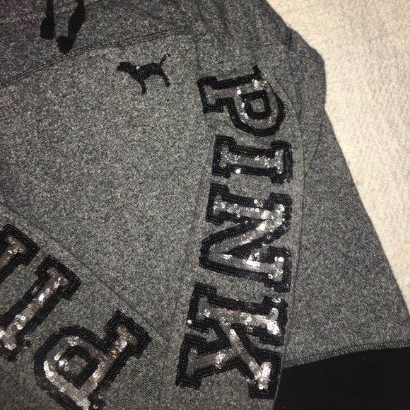 Amazing condition PINK turtle neck grey hoodie - Picture 4 of 4