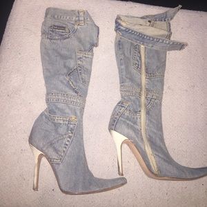 D & G denim boots