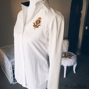 *SOLD*Ralph Lauren White Shirt Emblem Logo