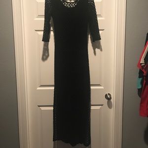 Long crochet/lace Black Dress