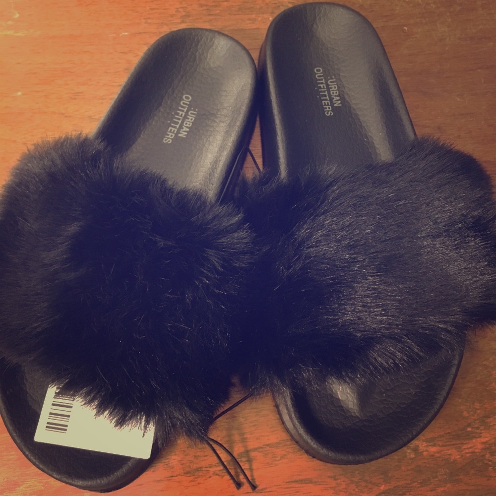 Fuzzy sandals