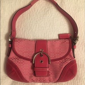 Pink/magenta authentic coach purse