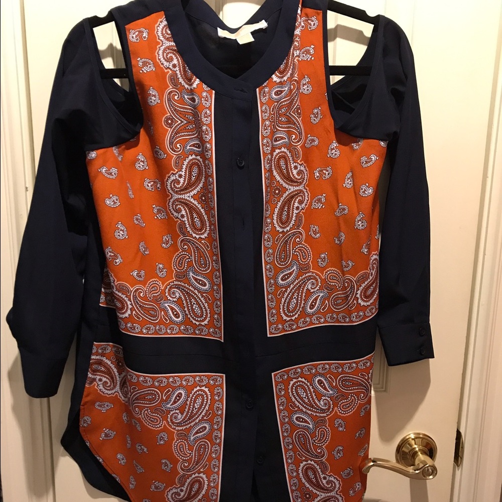 MK cold shoulder blouse NWOT
