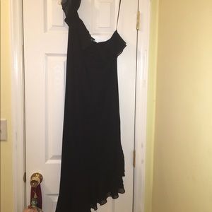 NWT Ralph Lauren one shoulder Black Dress Sz. M