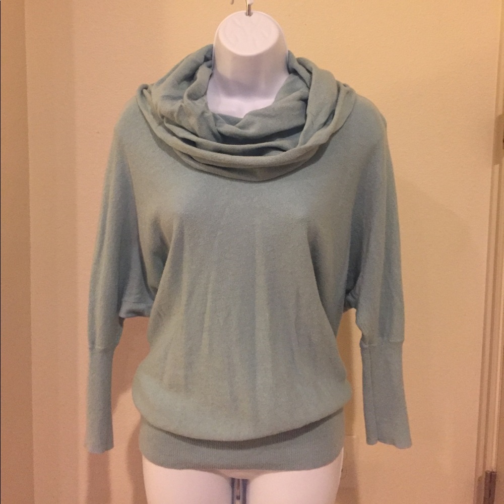 Women's M light blue cowl neck sweater