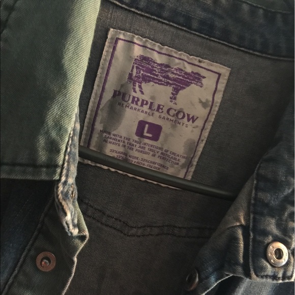 Purplecow button up jean jacket - Picture 2 of 3