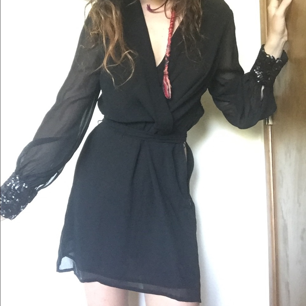 WGACA Long Sleeve Black Dress