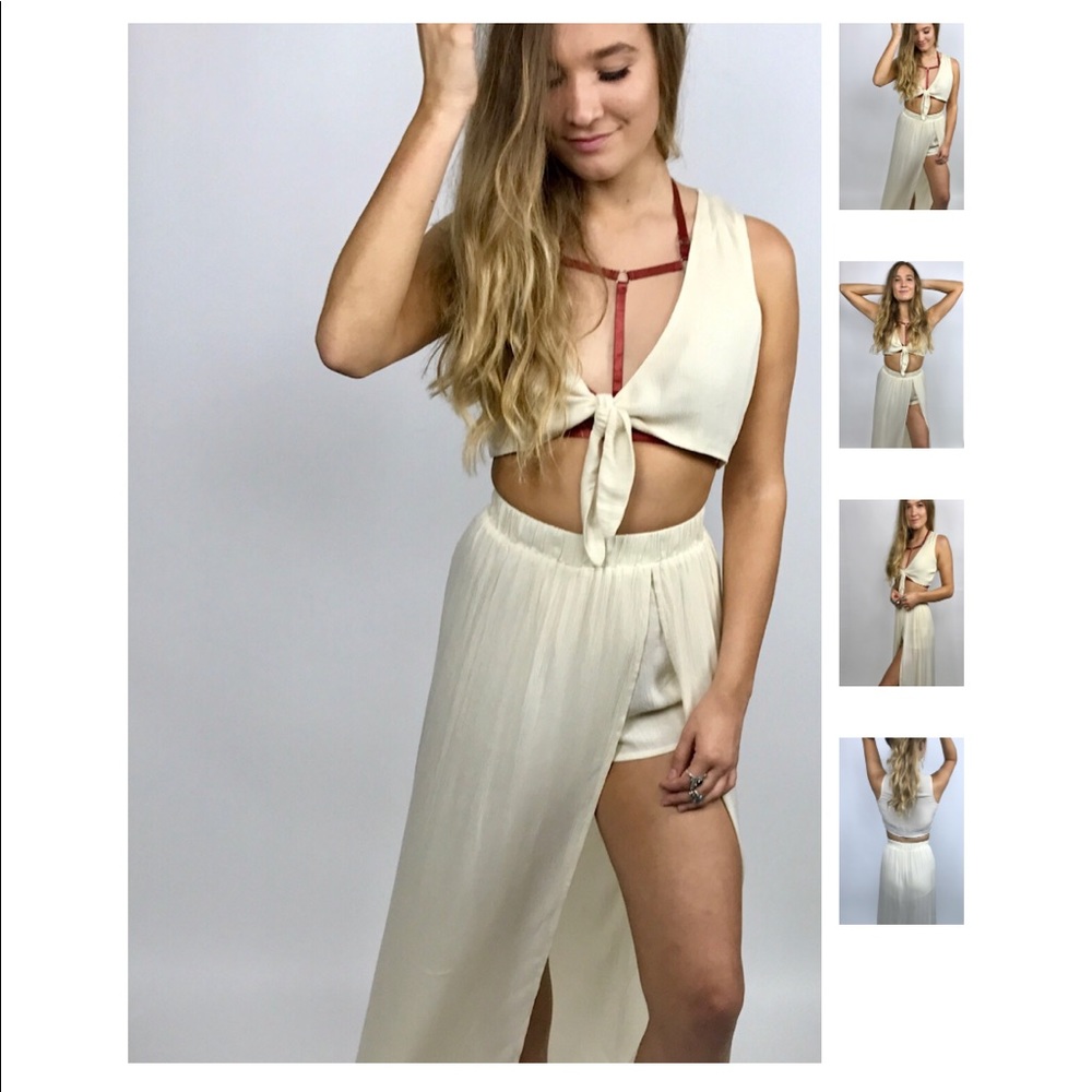 Tie Front Crop Top Listing FOR TOP ONLY - Picture 3 of 7