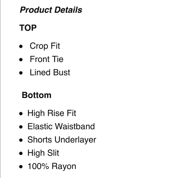 Tie Front Crop Top Listing FOR TOP ONLY - Picture 5 of 7