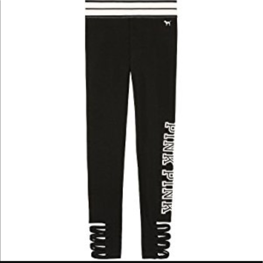 PINK Cotton Strappy Legging - medium