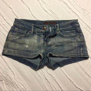Free Culture Distressed Denim Shorts