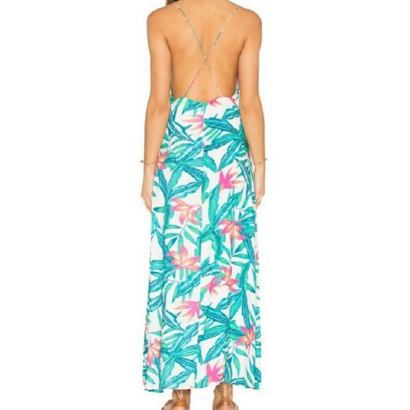 Mink pink tropical maxi dress - Picture 3 of 4