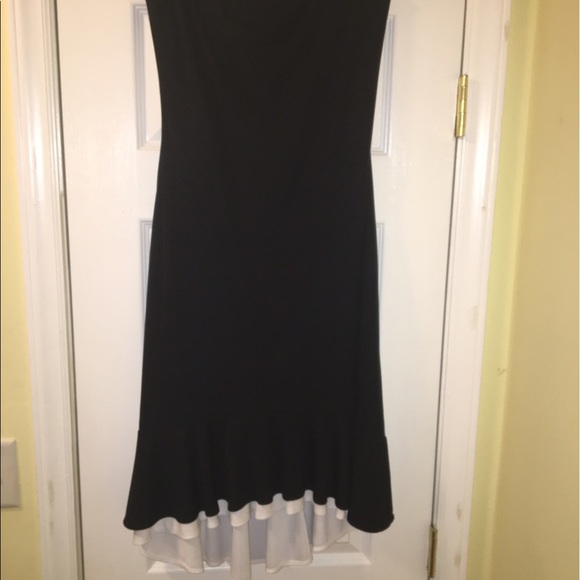 EUC Black House White Market Strapless Dress Sz. M - Picture 2 of 4