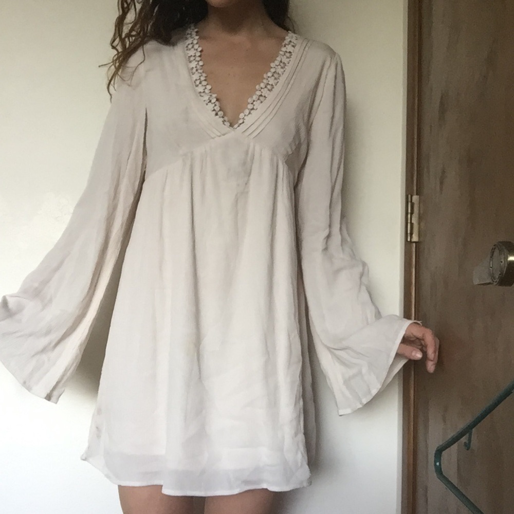 Bell Sleeves Hippie Dress