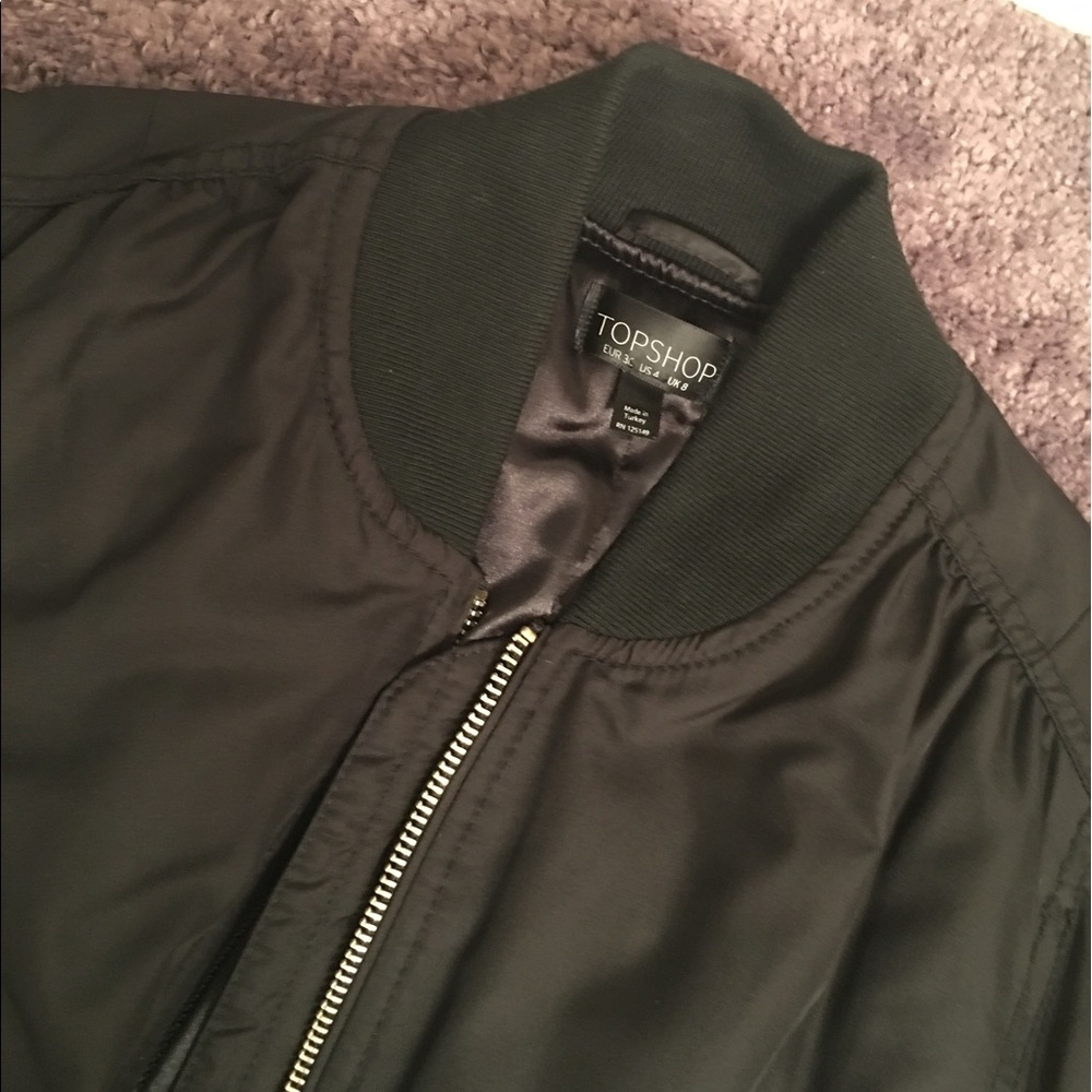 Topshop black bomber (wore twice only)