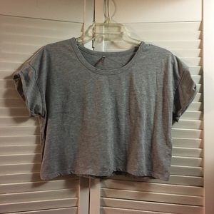 Gray Crop Top