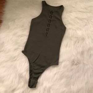 NWOT Army Green Bodysuit