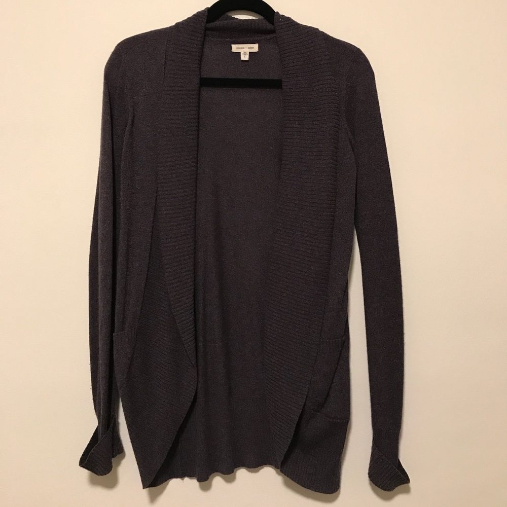 UO Silence + Noise Deep Purple Cardigan