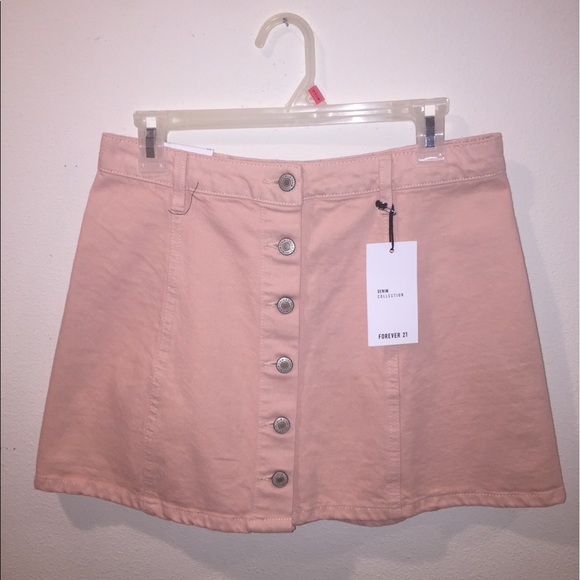 NWT! Forever 21 pink button skirt!! - Picture 1 of 1